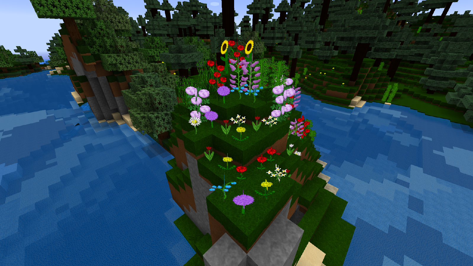 Flowers using the Green Lightning resource pack